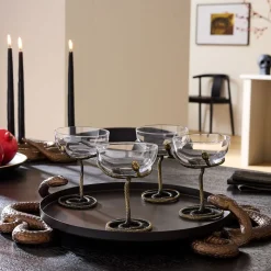 Metal Snake Glassware