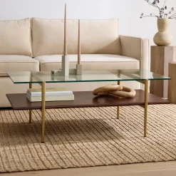 Mid-Century Art Display Coffee Table (46"–52")