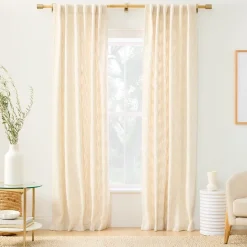 Mid-Century Basketweave Curtain