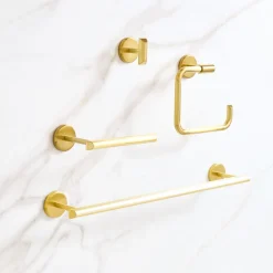 Mid-Century Bathroom Hardware - Antique Brass