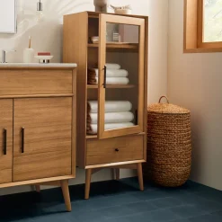Mid-Century Bathroom Pharmacy Cabinet - Acorn