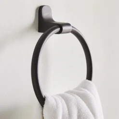 Mid-Century Contour Bathroom Hardware – Dark Bronze