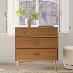 Mid-Century 3-Drawer Dresser (36")