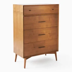 Mid-Century 4-Drawer Dresser (34")