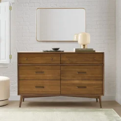 Mid-Century 6-Drawer Dresser (56")