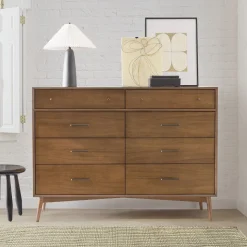 Mid-Century 8-Drawer Dresser (59")