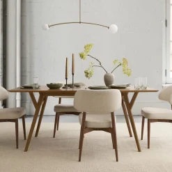 Mid-Century Extendable Dining Table & Chairs Set