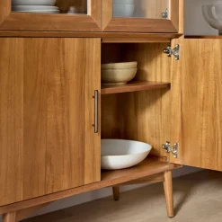 Mid-Century Glass Cabinet (35")