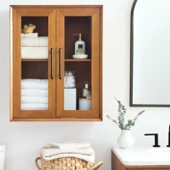 Mid-Century Large Bathroom Storage Cabinet