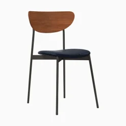 Mid-Century Modern Petal Leather Dining Chair