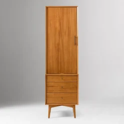Mid-Century Narrow Hutch w/ Console (20.5")