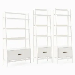 Mid-Century 3-Piece Wide & Narrow Narrow Bookshelf Set (82")
