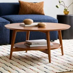 Mid-Century Round Coffee Table (36")