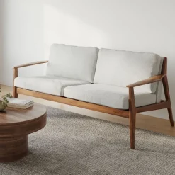 Mid-Century Show Wood Sofa (66")