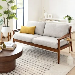 Mid-Century Show Wood Sofa (66")