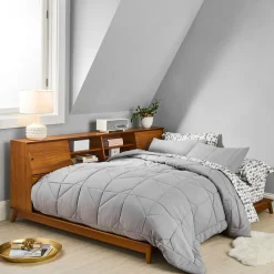 Mid-Century Side Storage Platform Bed