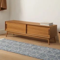 Mid-Century Storage Bench (42"–62")