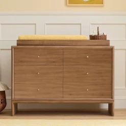 Miles 6-Drawer Wide Dresser with Removable Topper (49")