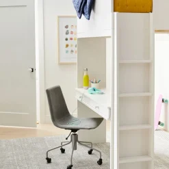 Milo Full Loft Bed w/ Desk & Storage