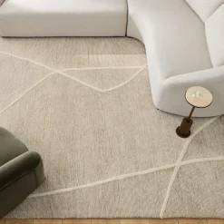 Minimal Lines Tufted Wool Rug