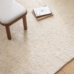 Mini Pebble Wool Jute Rug