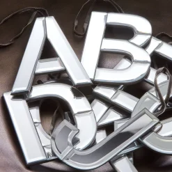 Mirrored Initial Ornaments