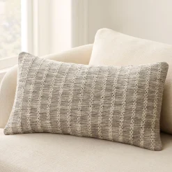 Mixed Basketweave Stripe Pillow Cover