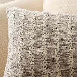 Mixed Basketweave Stripe Pillow Cover
