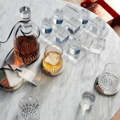 Mixed Marble & Brass Coaster Sets