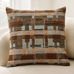 Modern Block Chenille Pillow Cover