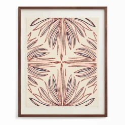 "Modern Botanical" Framed Textile Art by Minted for West Elm