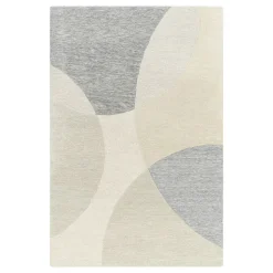 Modern Circles Tufted Wool Rug