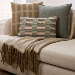 Modern Crewel Blocks Pillow Cover & Throw Set