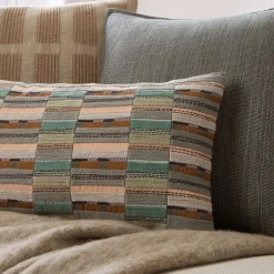 Modern Crewel Blocks Pillow Cover & Throw Set