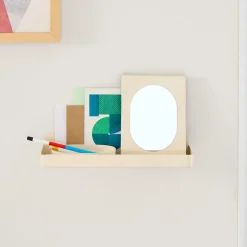 Modern Dorm Entryway Storage Shelf Mirror (12")
