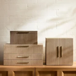 Modern Fluted Jewelry Boxes
