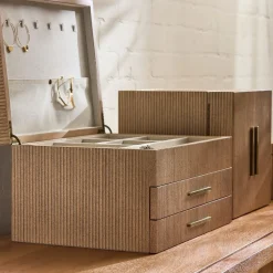 Modern Fluted Jewelry Boxes