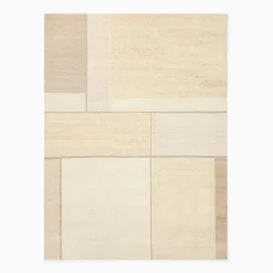 Modern Grid Tufted Wool Rug