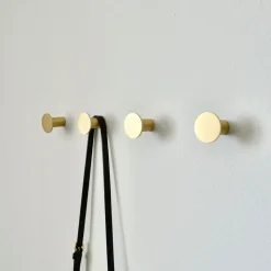 Modern Home by Bellver Brass Round Wall Hooks - Set of 4