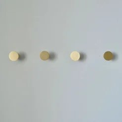 Modern Home by Bellver Brass Round Wall Hooks - Set of 4