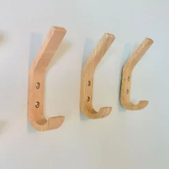 Modern Home by Bellver Wooden L-Shaped Double Wall Hooks - Set of 4