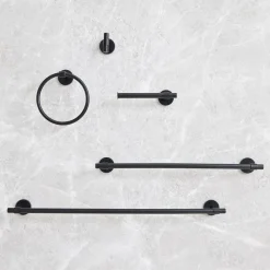 Modernist Bathroom Hardware - Matte Black