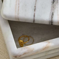 Modern Marble Rectangle Decorative Box