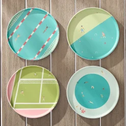 Modern Melamine Outdoor Sporting Salad Plate Sets