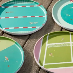 Modern Melamine Outdoor Sporting Salad Plate Sets