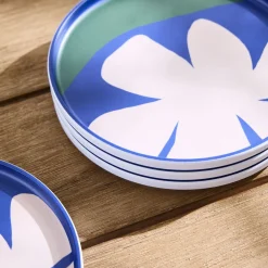 Modern Melamine Printed Outdoor Salad Plate Sets