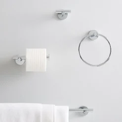 Modern Overhang Bathroom Hardware - Chrome