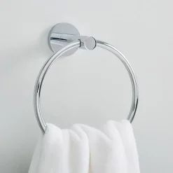 Modern Overhang Bathroom Hardware - Chrome