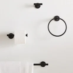Modern Overhang Bathroom Hardware – Dark Bronze