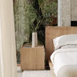 Modern Paneled Wood Bed